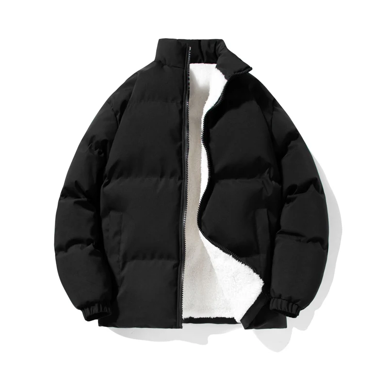Herren Thermo‑Steppjacke mit Sherpa‑Fleece‑Innenfutter, Stehkragen und verdecktem Reißverschluss Nord Taschen