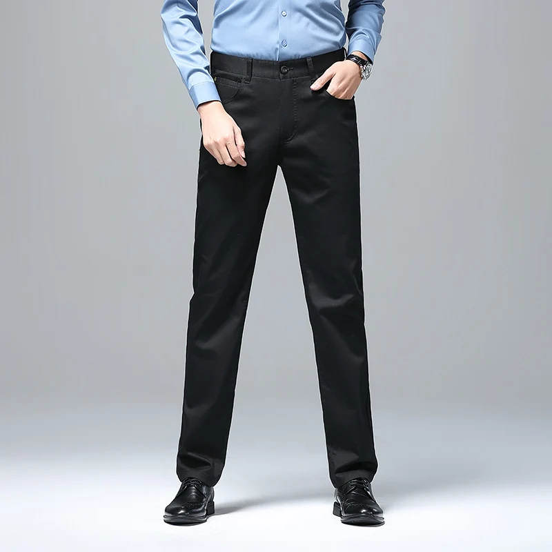 Herren Stretch-Chinohose mit geradem Schnitt und Bügelfalte Nord Taschen