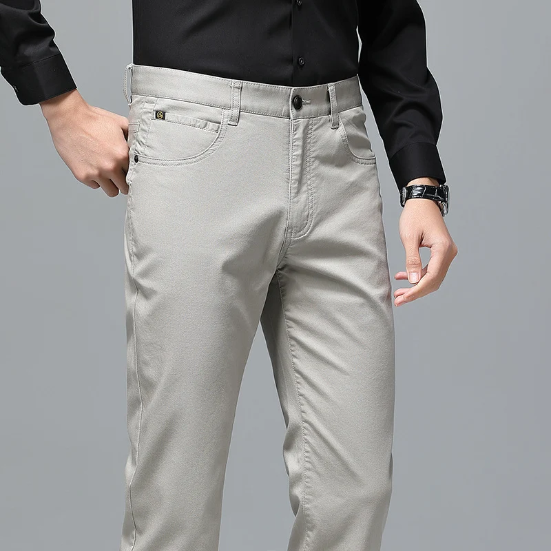 Herren Stretch-Chinohose mit geradem Schnitt und Bügelfalte Nord Taschen