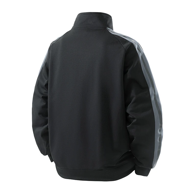 Herren Sportive Zipjacke mit Stehkragen und kontrastierenden Ärmestreifen Nord Taschen