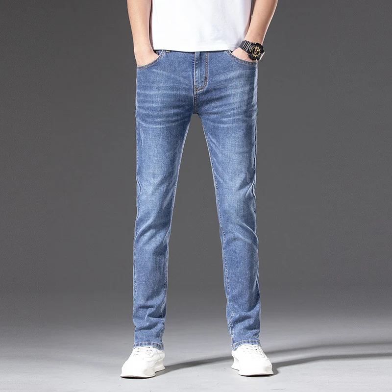 Herren Slim‑Straight Stretchjeans mit leichter Used‑Optik Nord Taschen