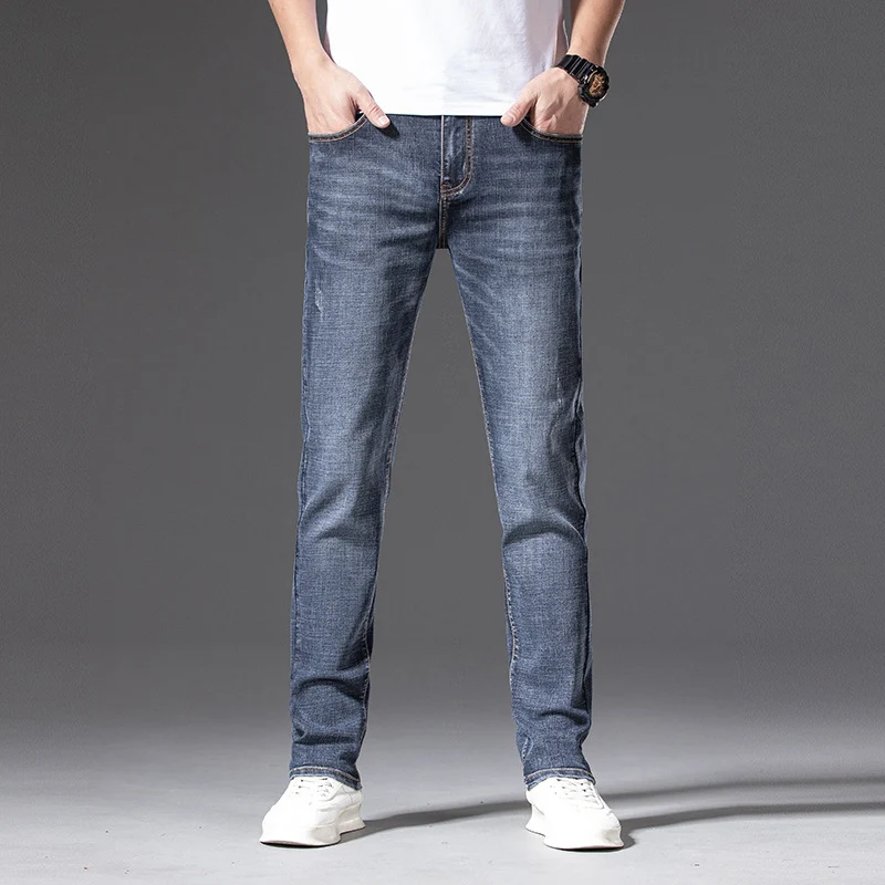 Herren Slim‑Straight Stretchjeans mit leichter Used‑Optik Nord Taschen