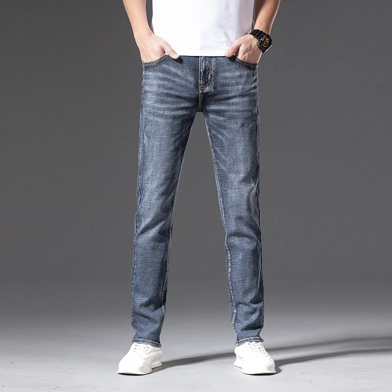 Herren Slim‑Straight Stretchjeans mit leichter Used‑Optik Nord Taschen