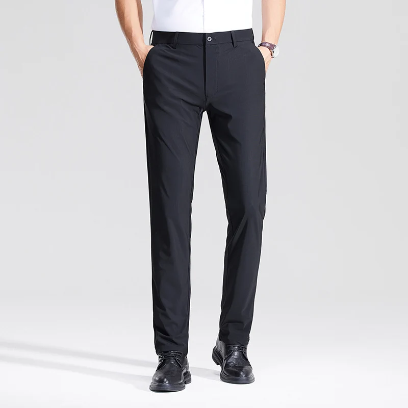 Herren Schlanke Business‑Stretchhose mit Bügelfalte und Komfortbund Nord Taschen