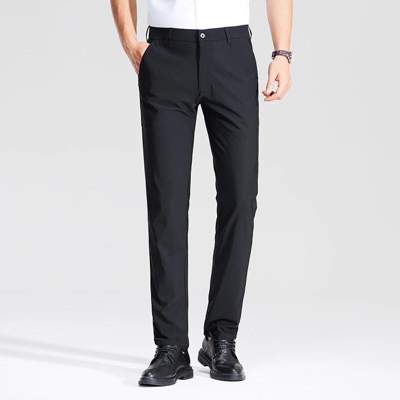 Herren Schlanke Business‑Stretchhose mit Bügelfalte und Komfortbund Nord Taschen