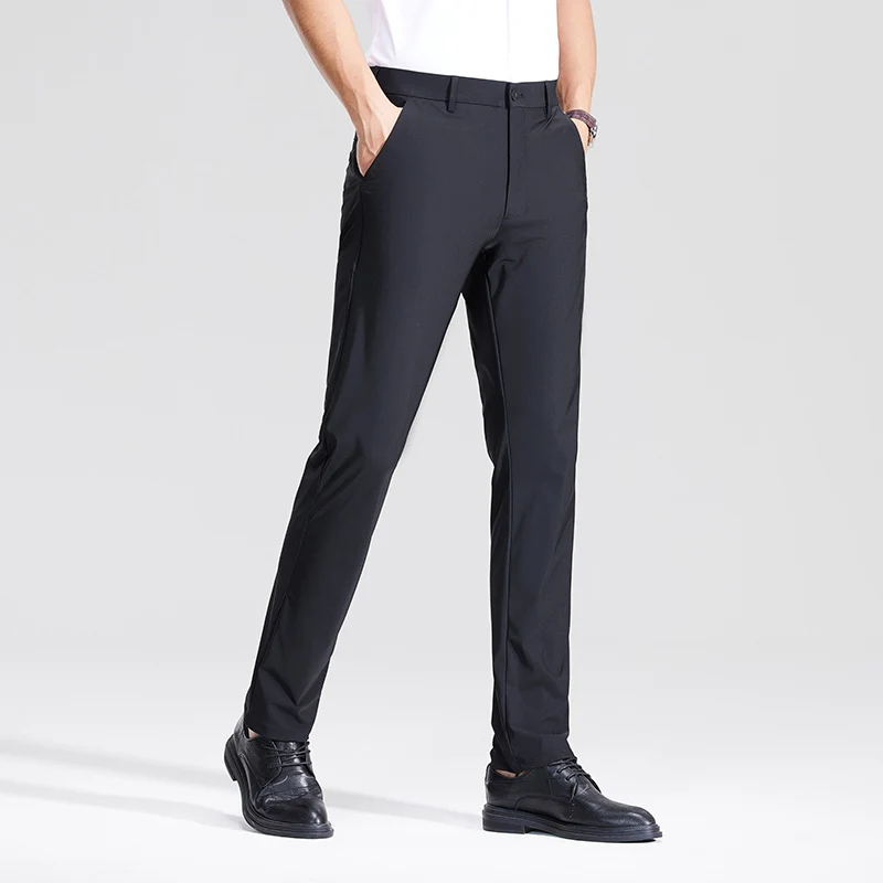 Herren Schlanke Business‑Stretchhose mit Bügelfalte und Komfortbund Nord Taschen