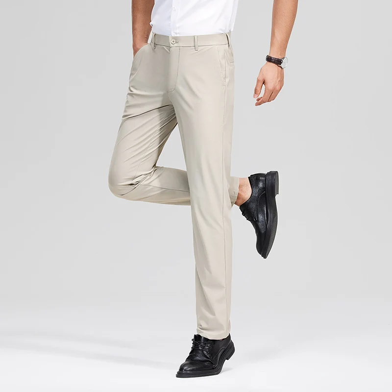 Herren Schlanke Business‑Stretchhose mit Bügelfalte und Komfortbund Nord Taschen
