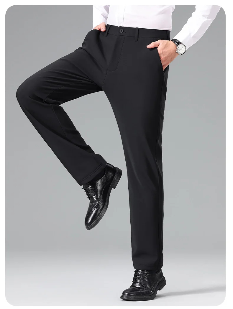Herren Schlanke Business‑Stretchhose mit Bügelfalte und Komfortbund Nord Taschen