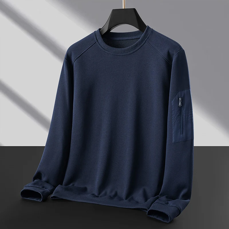 Herren Rundhals‑Sweatshirt mit Reißverschluss‑Ärmeltasche und funktionaler Jersey‑Qualität Nord Taschen