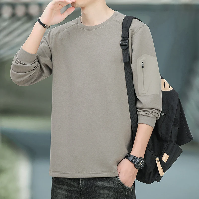 Herren Oversized Sweatshirt mit kontrastierenden Seitentaschen und weichem Fleecefutter Nord Taschen