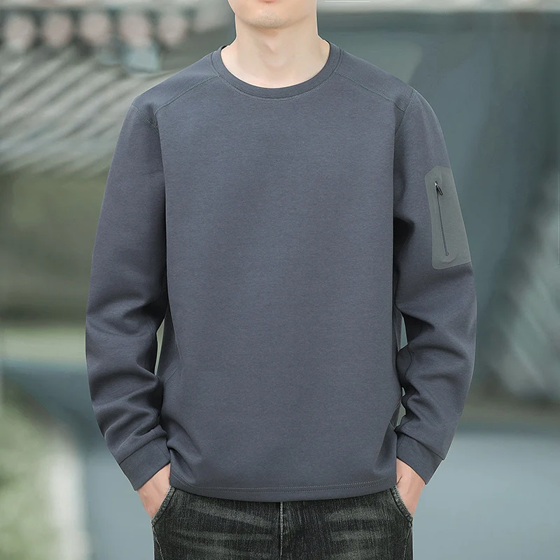 Herren Oversized Sweatshirt mit kontrastierenden Seitentaschen und weichem Fleecefutter Nord Taschen