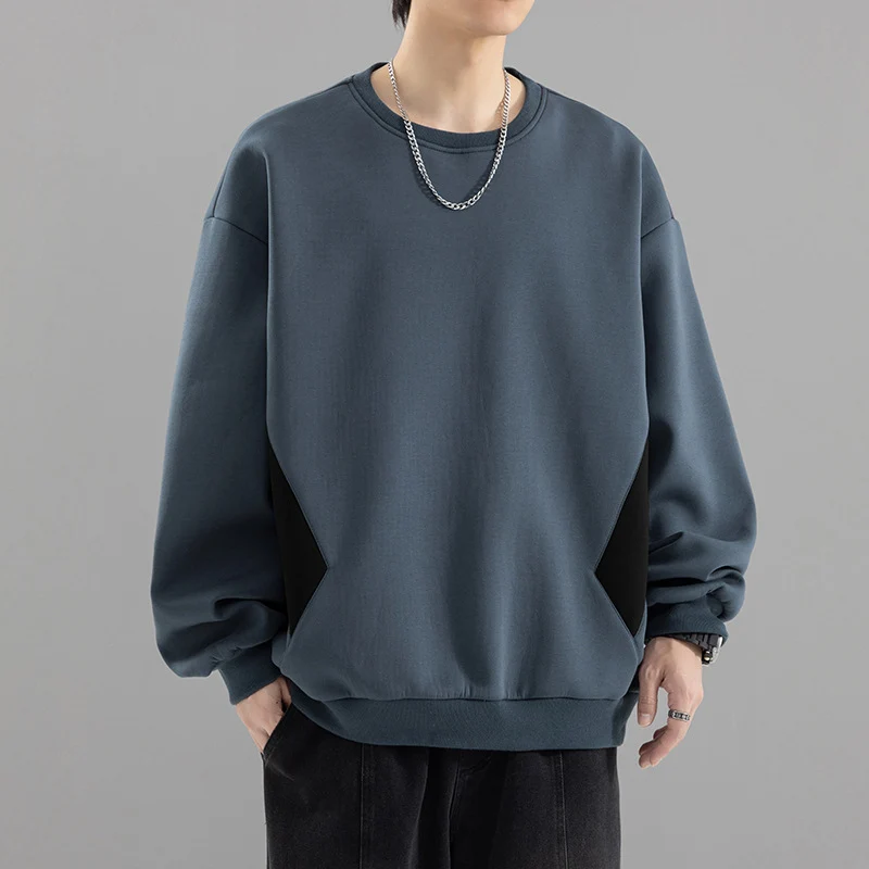 Herren Oversized Sweatshirt mit kontrastierenden Seitentaschen und weichem Fleecefutter Nord Taschen