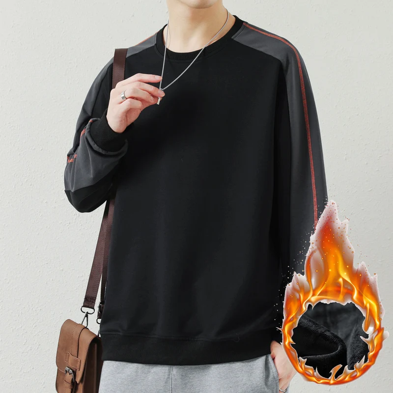 Herren Oversize-Sweatshirt mit kontrastierenden Ärmeln, Flachnaht-Details und Rippbündchen Nord Taschen