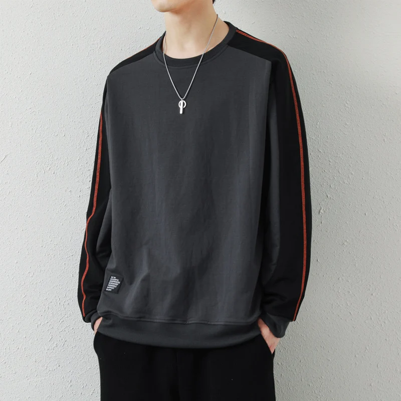 Herren Oversize-Sweatshirt mit kontrastierenden Ärmeln, Flachnaht-Details und Rippbündchen Nord Taschen