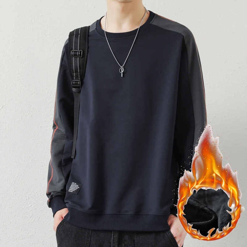 Herren Oversize-Sweatshirt mit kontrastierenden Ärmeln, Flachnaht-Details und Rippbündchen Nord Taschen