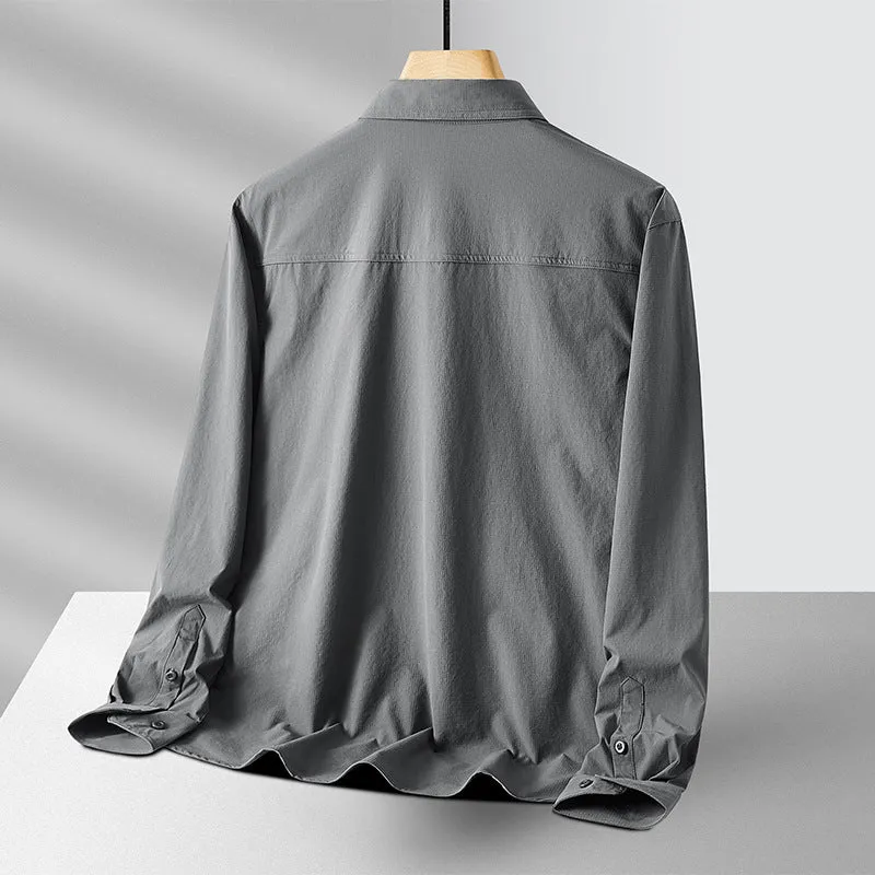 Herren Outdoor-Hemd mit Brustklappen, Ripstop-Gewebe und Regular-Fit Nord Taschen