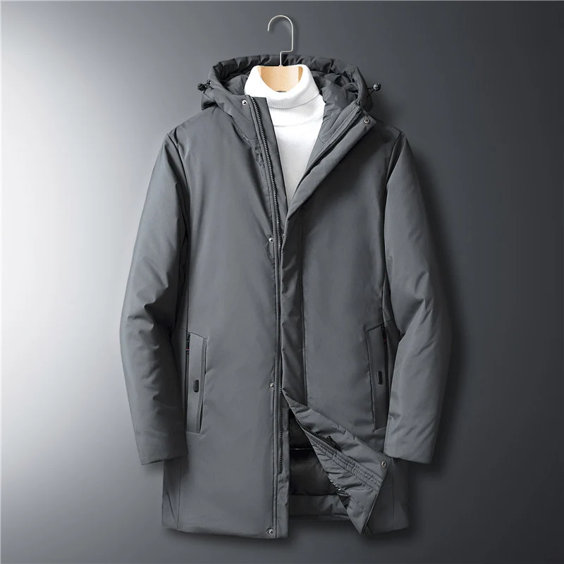 Herren moderner Urban-Longparka mit versteckter Reißverschlussblende und ergonomischer Kapuze Nord Taschen
