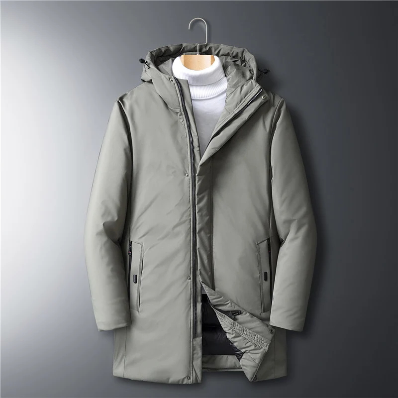 Herren moderner Urban-Longparka mit versteckter Reißverschlussblende und ergonomischer Kapuze Nord Taschen