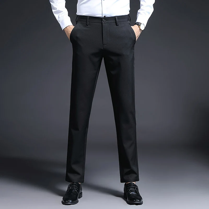 Herren Modern geschnittene Business‑Hose mit Bügelfalte, Stretch und Pflegeleichtem Mischgewebe Nord Taschen