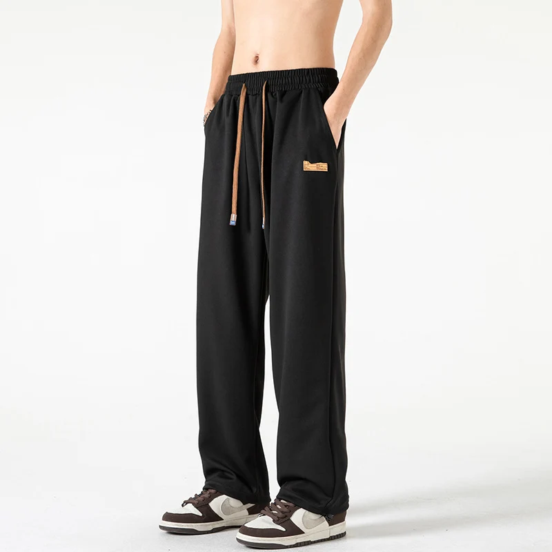 Herren Lounge-Jogginghose im Oversize-Straßenstil mit extra weitem Bein und Kordelzug Nord Taschen
