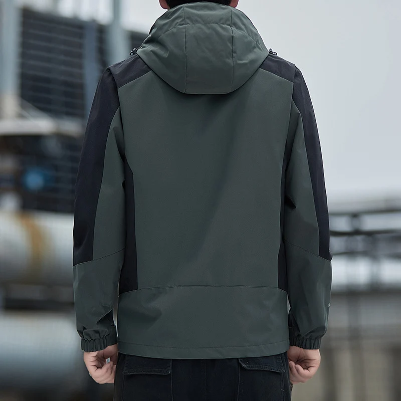 Herren Leichte wind- und wasserabweisende Kapuzenjacke im sportlichen Utility‑Style Nord Taschen