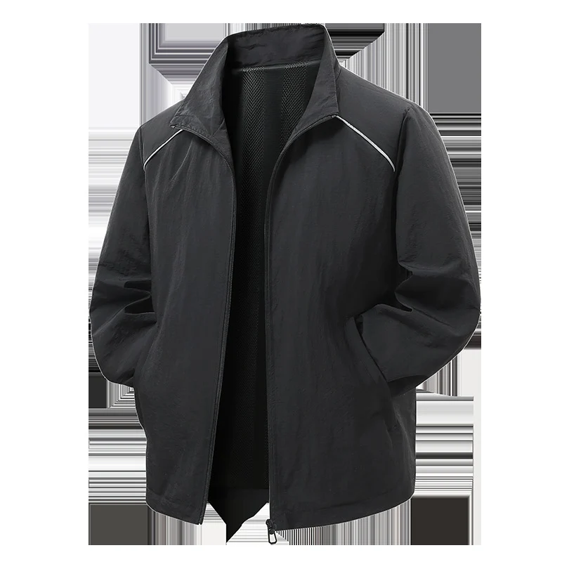 Herren Leichte Wind- und Regenjacke mit Mesh-Innenfutter und reflektierenden Schulterpaspeln Nord Taschen
