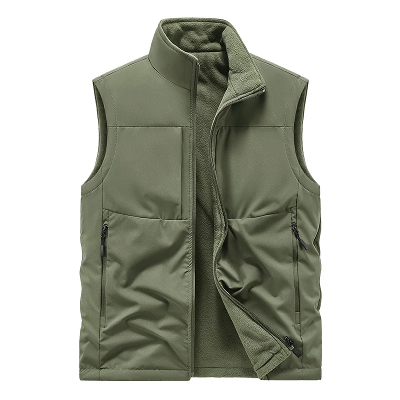 Herren Leichte technische Outdoor‑Weste mit Stehkragen, Netzfutter und Reißverschlusstaschen Nord Taschen