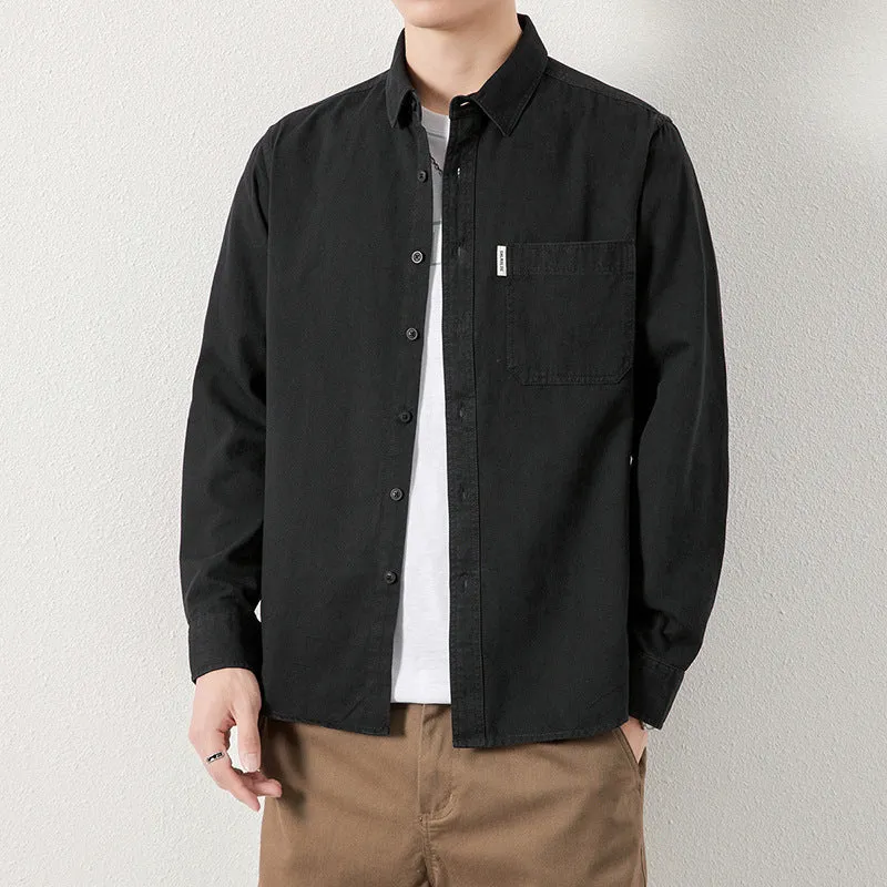 Herren Lässiges Utility-Overshirt aus Canvas mit Brusttasche und verstärkten Nähten Nord Taschen