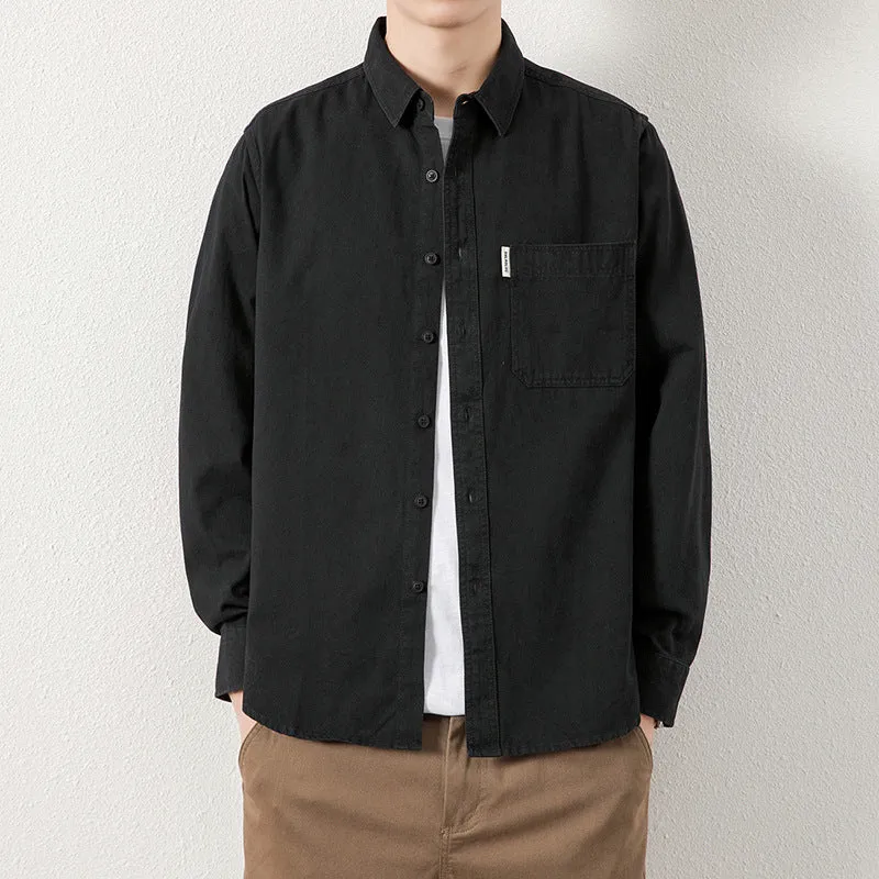 Herren Lässiges Utility-Overshirt aus Canvas mit Brusttasche und verstärkten Nähten Nord Taschen
