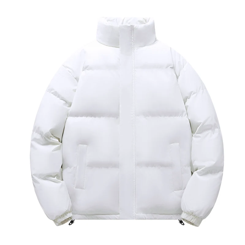Herren Kurz geschnittene stark wattierte Steppjacke mit hohem Stehkragen und Kordelzugsaum Nord Taschen