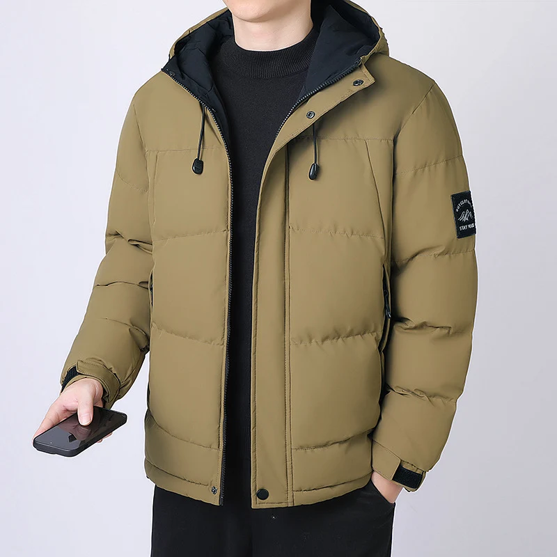 Herren Kapuzen-Steppjacke mit Thermofutter und verstellbarem Saum Nord Taschen