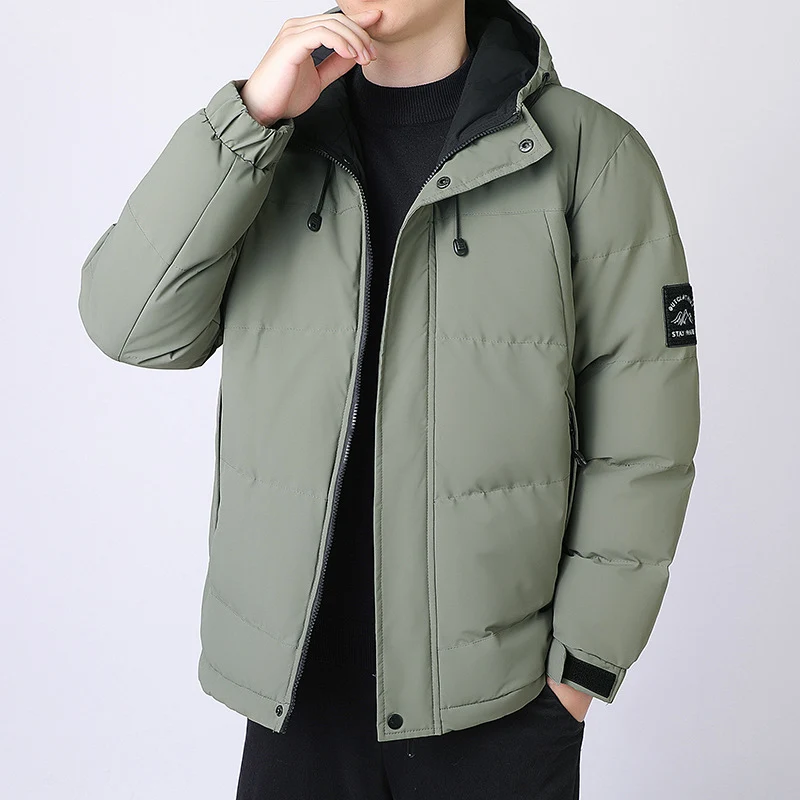 Herren Kapuzen-Steppjacke mit Thermofutter und verstellbarem Saum Nord Taschen