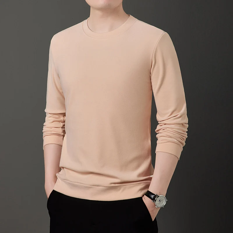 Herren Feiner Rundhals-Pullover aus leichtem Stretch-Strick mit schmaler Silhouette Nord Taschen