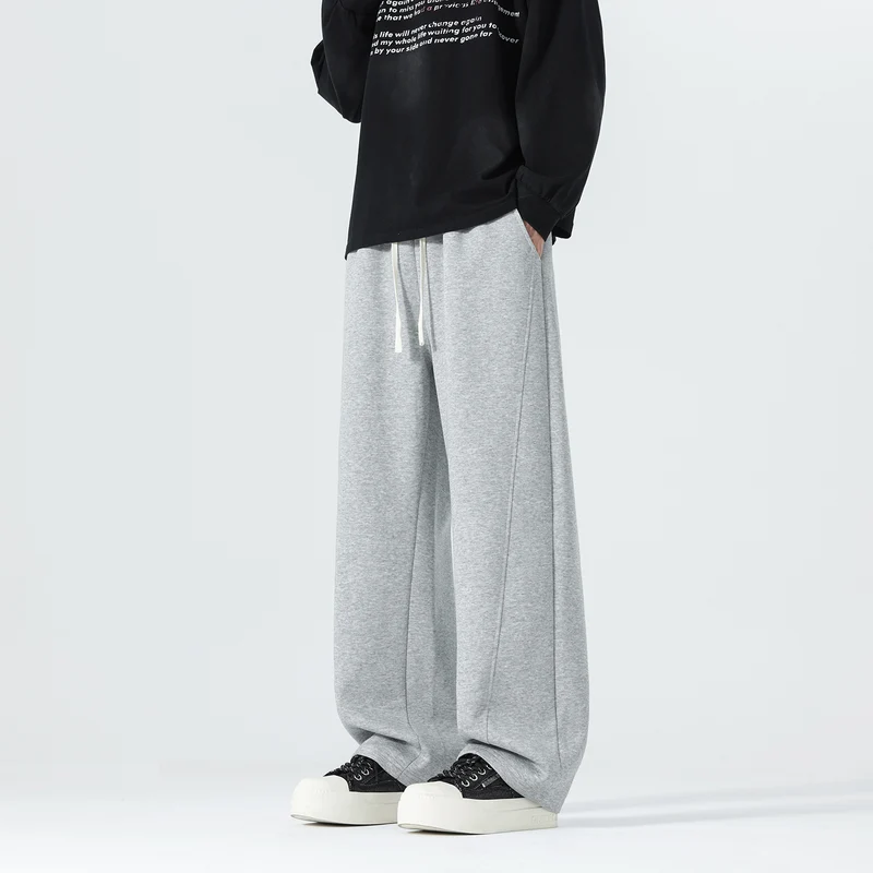Herren Extraweite Sweatpants im Palazzo‑Look mit Tunnelzugbund und Seitentaschen Nord Taschen