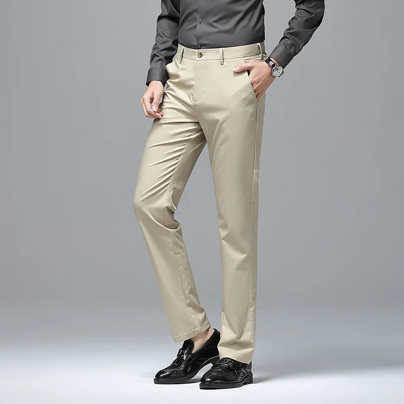 Herren Elegante Slim‑Fit Chino‑Hose mit Bügelfalte und Stretchkomfort Nord Taschen
