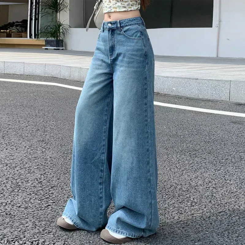 Damen Extraweite High-Waist Palazzo-Jeans aus Denim Nord Taschen