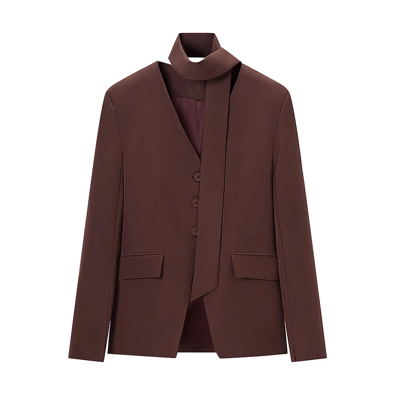Damen Taillierter Blazer mit Schalkragenband, dreifacher Knopfleiste und Pattentaschen Nord Taschen
