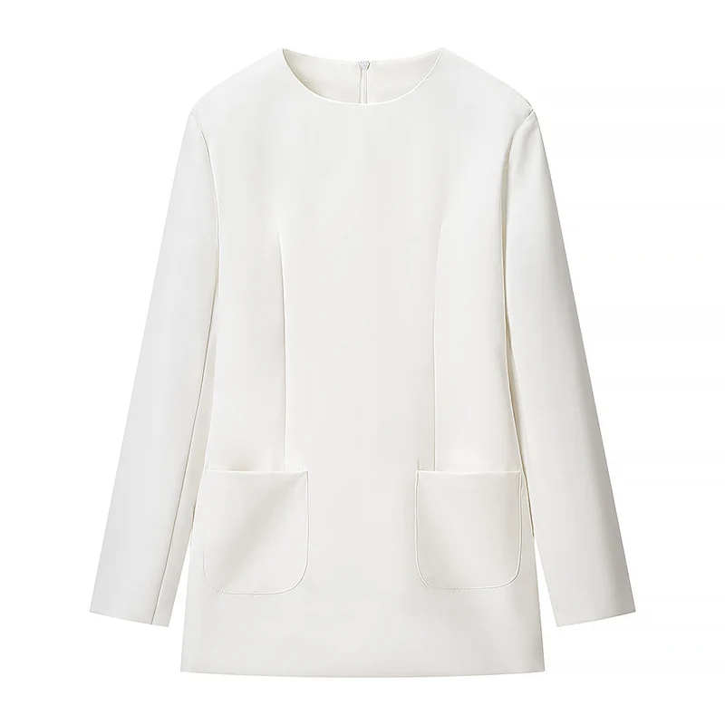 Damen Taillierter Blazer mit Korsagen‑Optik und Peplum‑Silhouette Nord Taschen