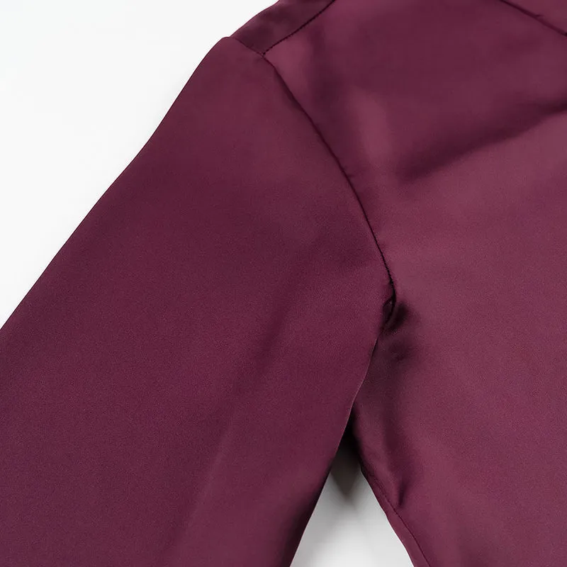 Damen Seidenoptik-Bluse mit Schmuckknöpfen und Hemdkragen Nord Taschen