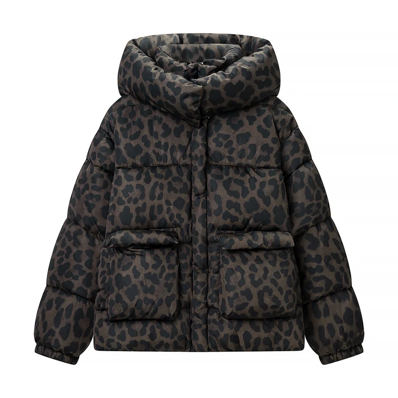 Damen Oversize Stepp-Pufferjacke mit hoher Kapuze und aufgesetzten Pattentaschen Nord Taschen