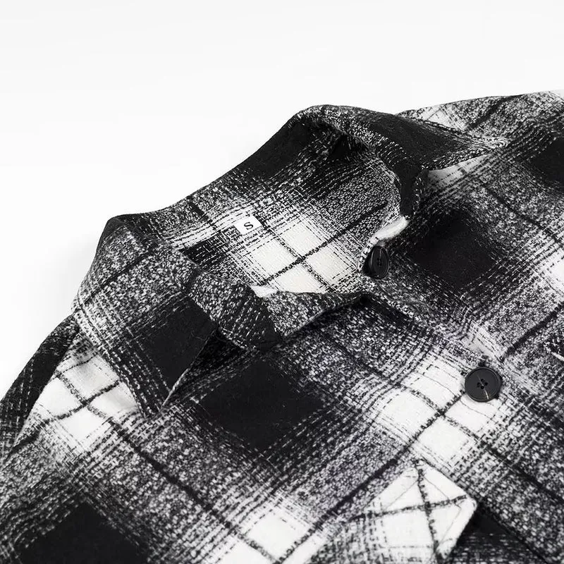 Damen Longline-Karo-Überhemd mit Oversize-Schnitt und aufgesetzten Pattentaschen Nord Taschen