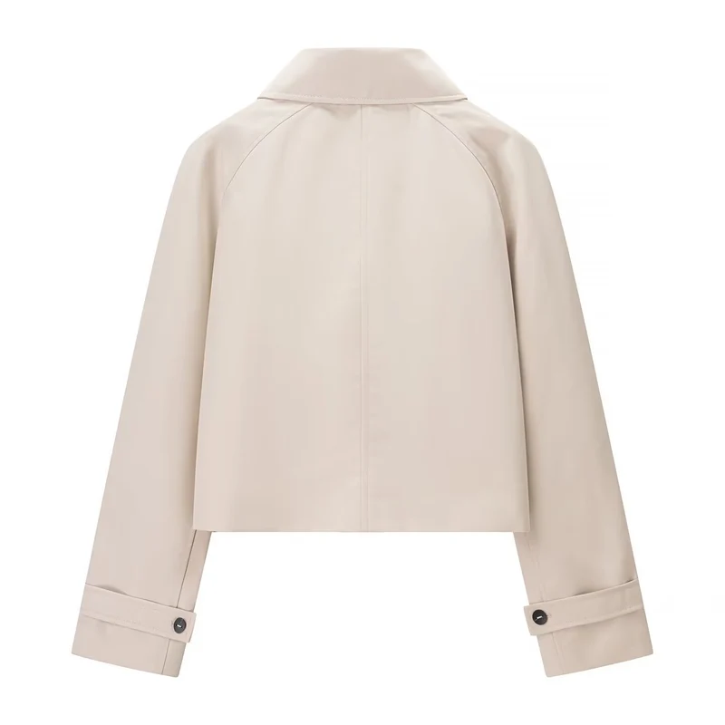 Damen Kurzjacke im Trenchstil mit kastiger Boxy‑Silhouette und Raglanärmeln Nord Taschen