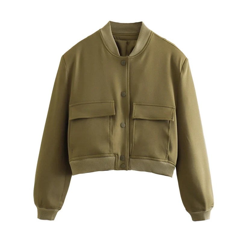 Damen Kurzjacke im Bomberstil mit Leoparden‑Fauxfell und Rippbündchen Nord Taschen
