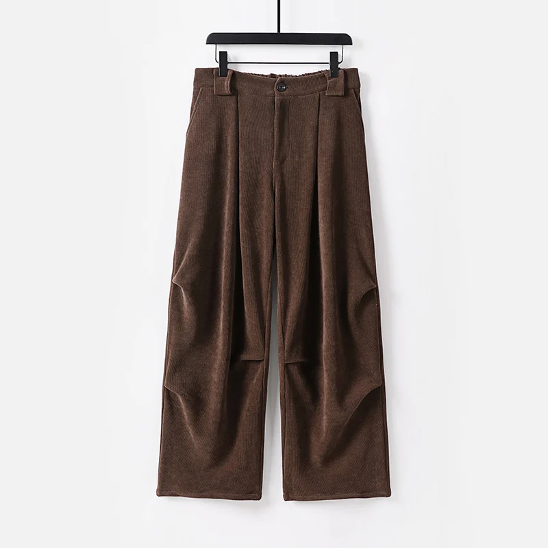 Damen Weite Cordhose mit hoher Taille, Bundfalten und Eingrifftaschen Nord Taschen