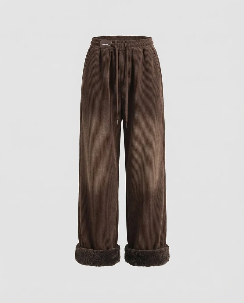 Damen Thermo Cordhose Teddyfutter