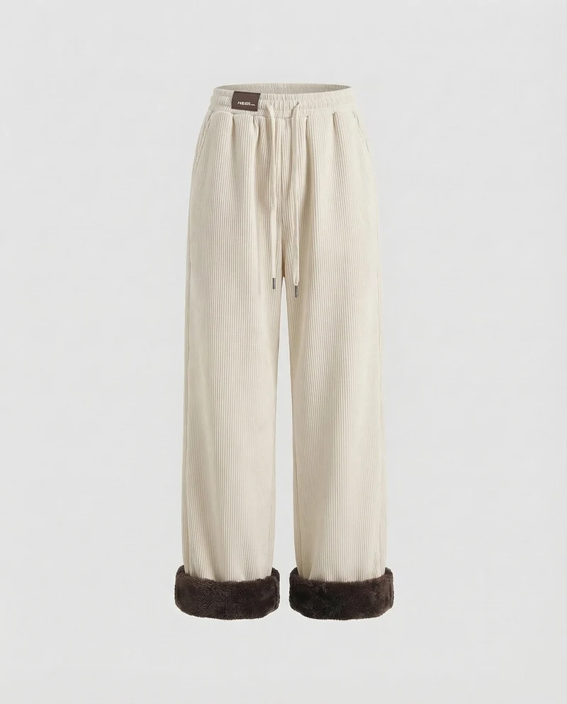 Damen Thermo Cordhose Teddyfutter
