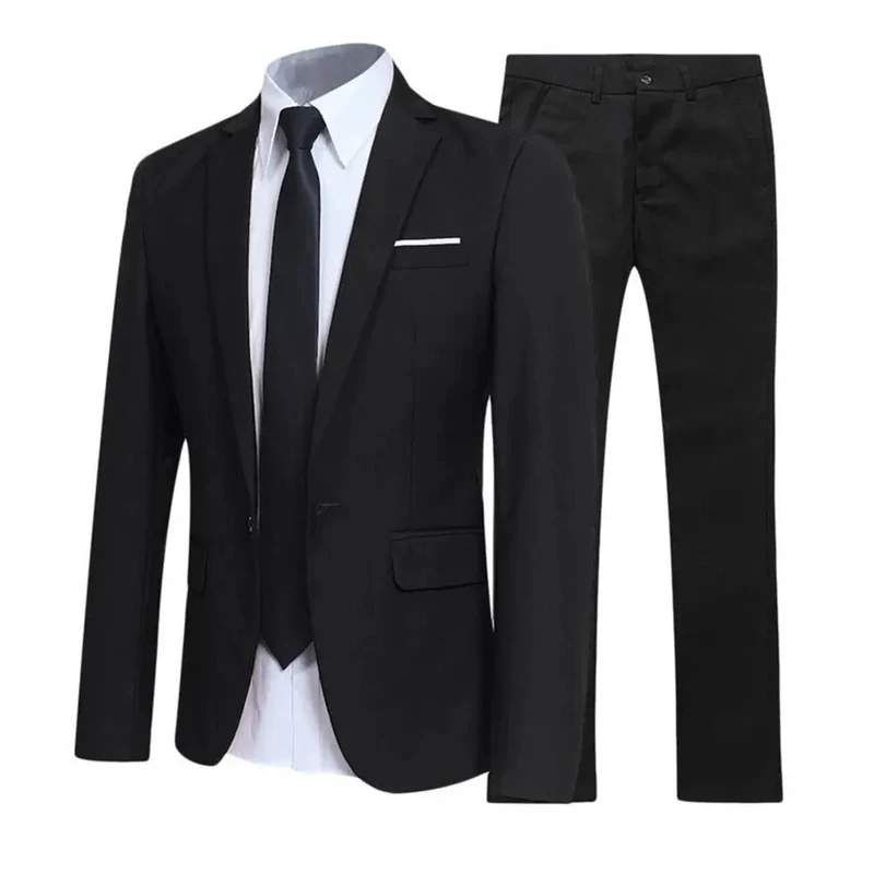 Locker Geschnittenes Anzug Satz mit Revers Blazer und Hose für Männer