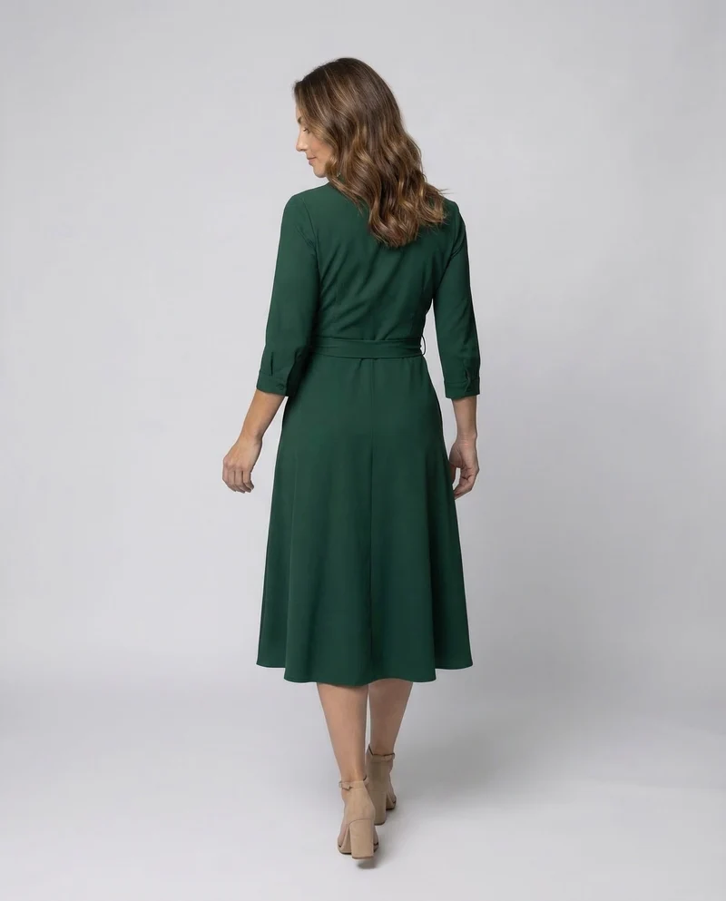 Freizeitkleid Damen Wickel Blusenkleid - Vittorelli