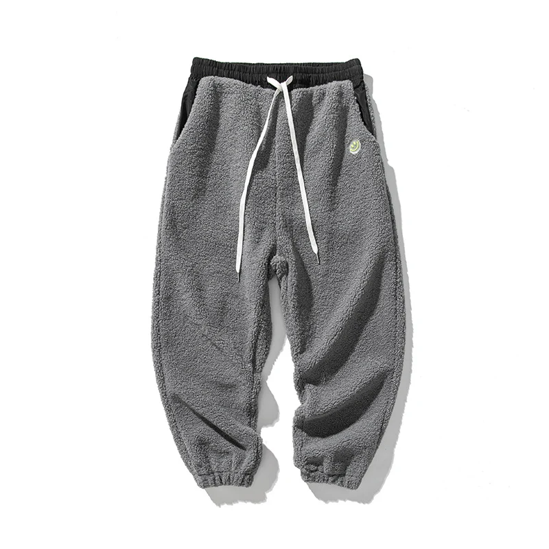 Herren Teddy-Fleece-Jogginghose mit elastischem Bund, Kordelzug und Bündchen Nord Taschen