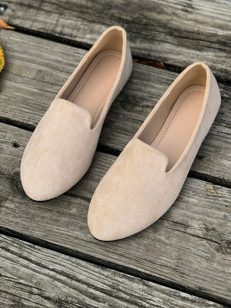 Damen flache Ballerinas aus hochwertigem Wildleder mit elastischem Einstieg und rutschfester Sohle - Vittorelli